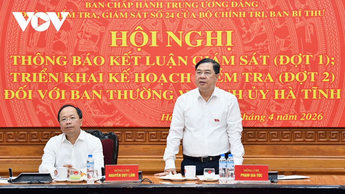 Thông báo kết luận giám sát đối với Ban Thường vụ Tỉnh ủy Hà Tĩnh